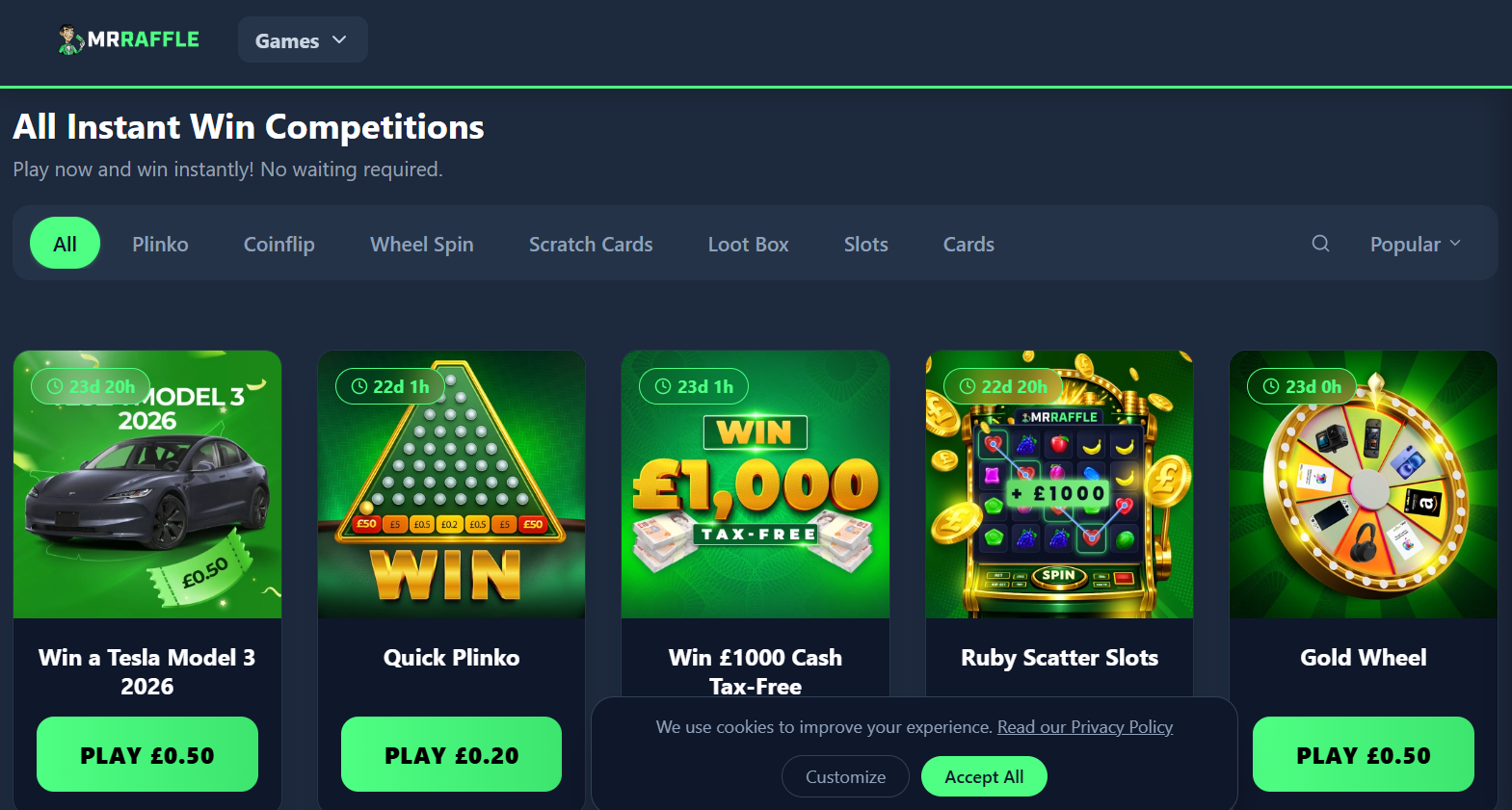 MrRaffle Shakes Up Prize Draw & Instant Win Market with Official UK Launch