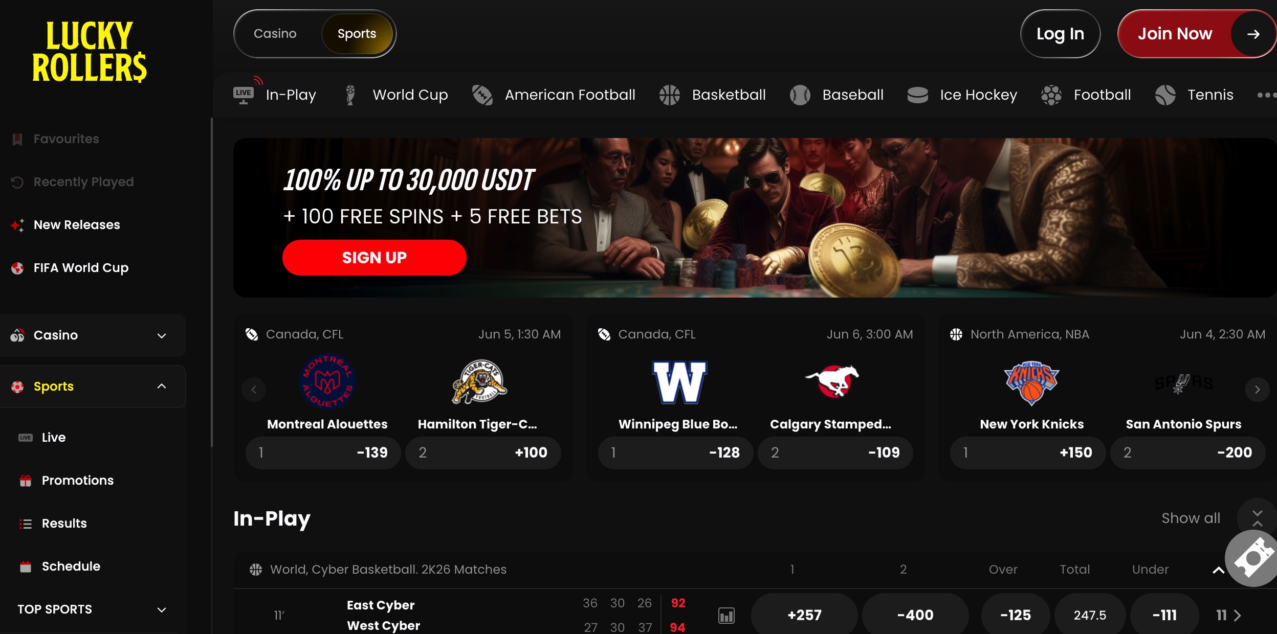 lucky rollers World Cup sports betting