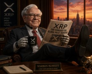 A Warren Buffett-style AI agent predicts a conservative XRP recovery to $1.40, while warning that a macro downturn could force a drop.