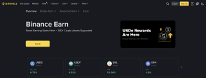 binance earn crypto interest