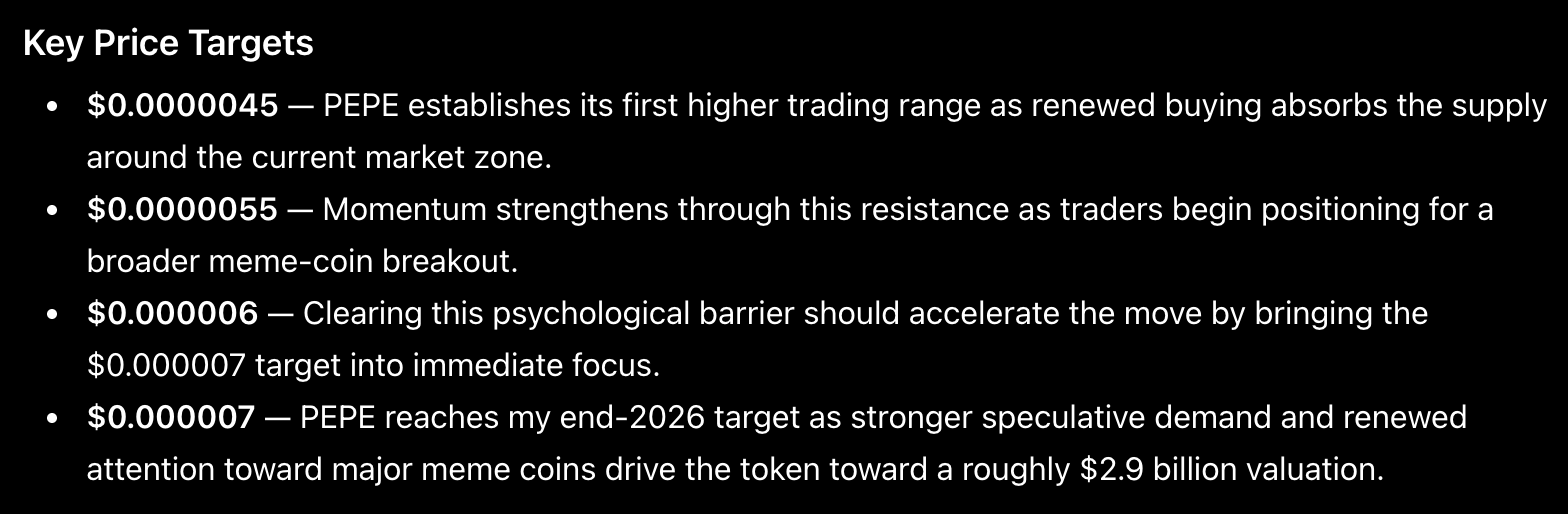 ChatGPT Predicts Price of Dogecoin, Shiba Inu, PEPE by End of 2026 pepe 2