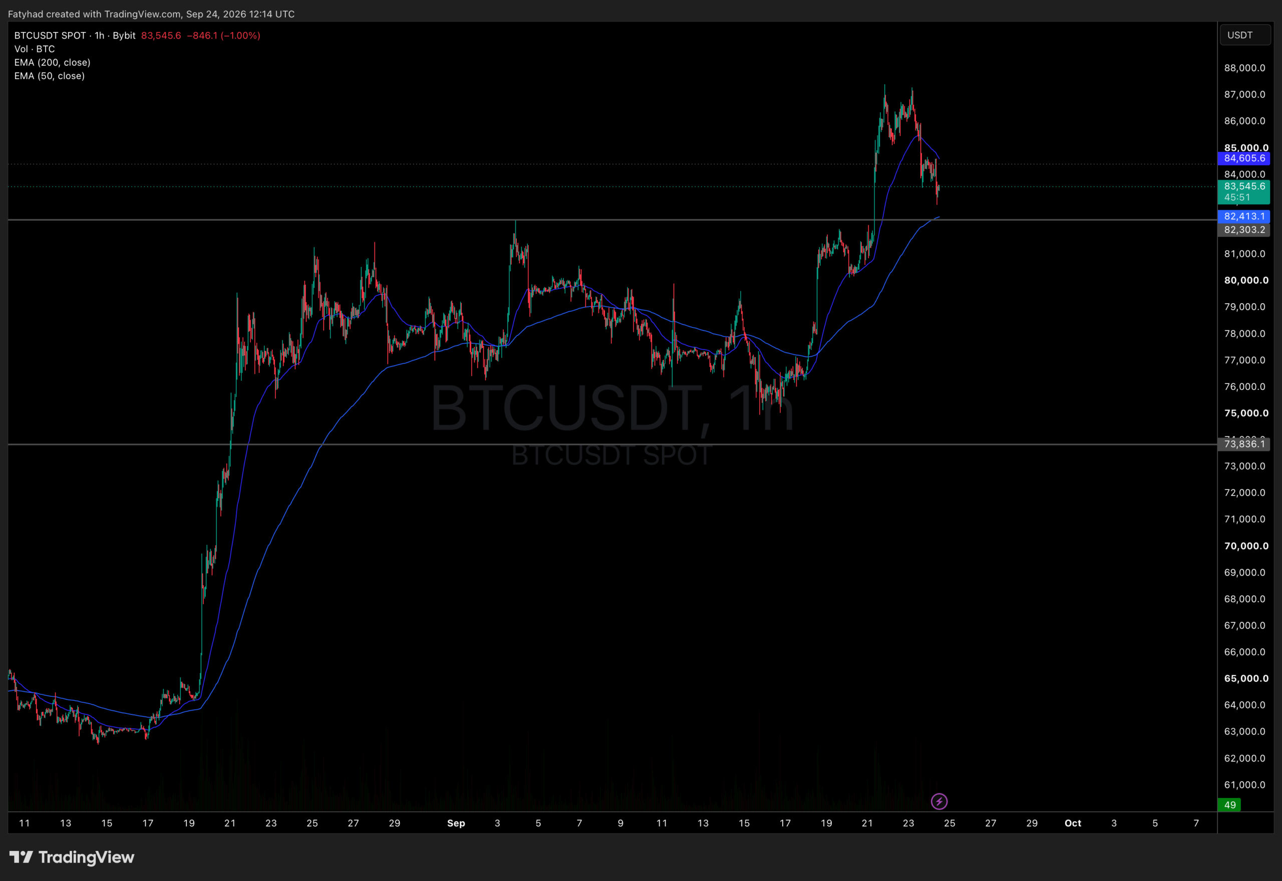 BTCUSDT Chart 1D