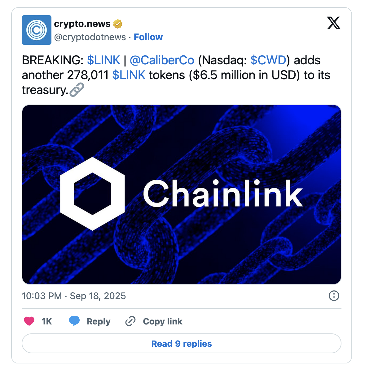 https://x.com/cryptodotnews/status/1968662039347261600