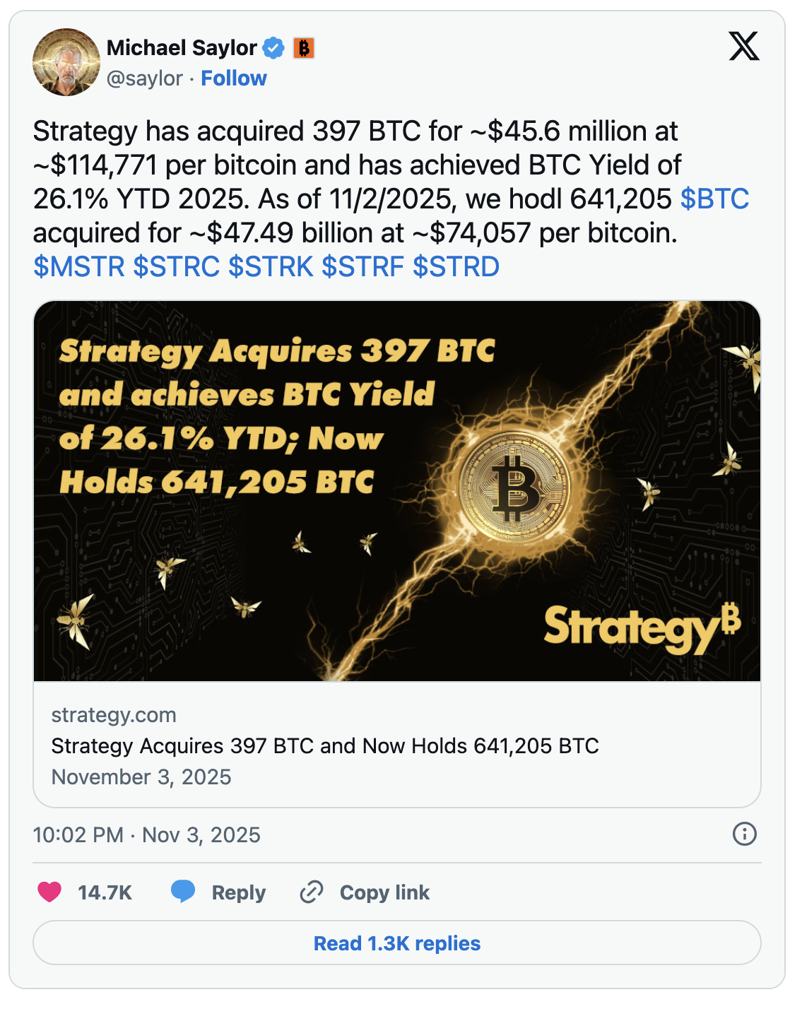 比特币价格预测：Strategy持续增持比特币—价格走势的新催化剂？加密货币新闻