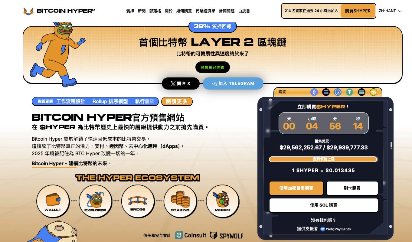 比特币回调26%却成资金避风港：Bitcoin Hyper预售升温